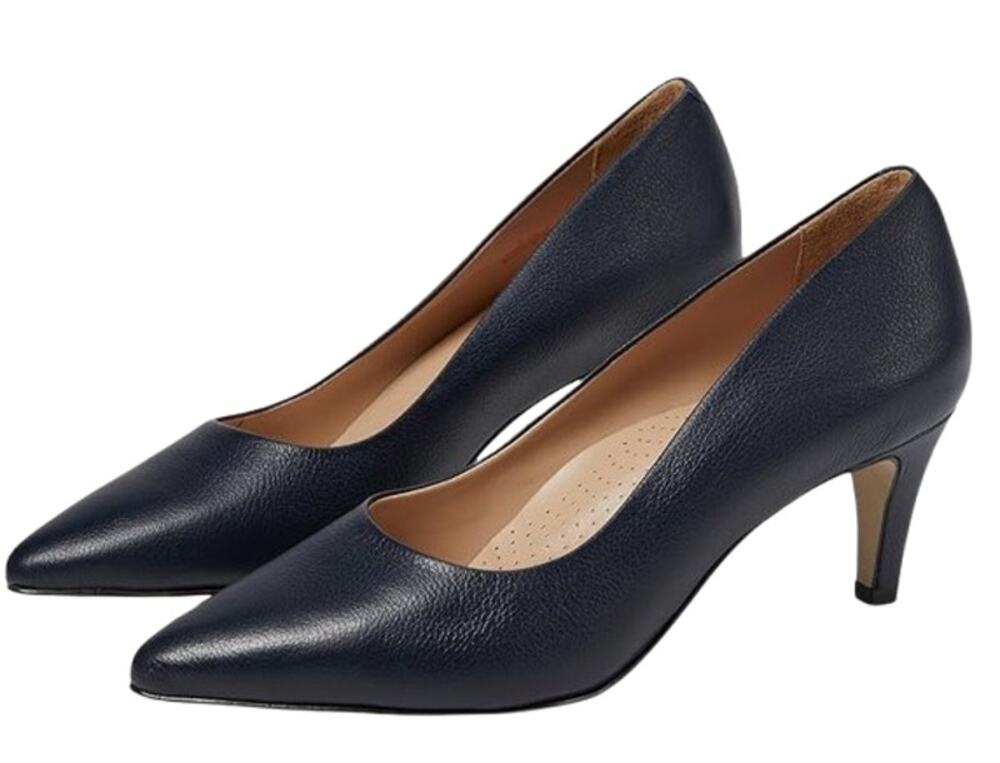 Marc Joseph Womens Trinity PL Pump US 7.5 EU 38.5 Navy Blue Leather NIB